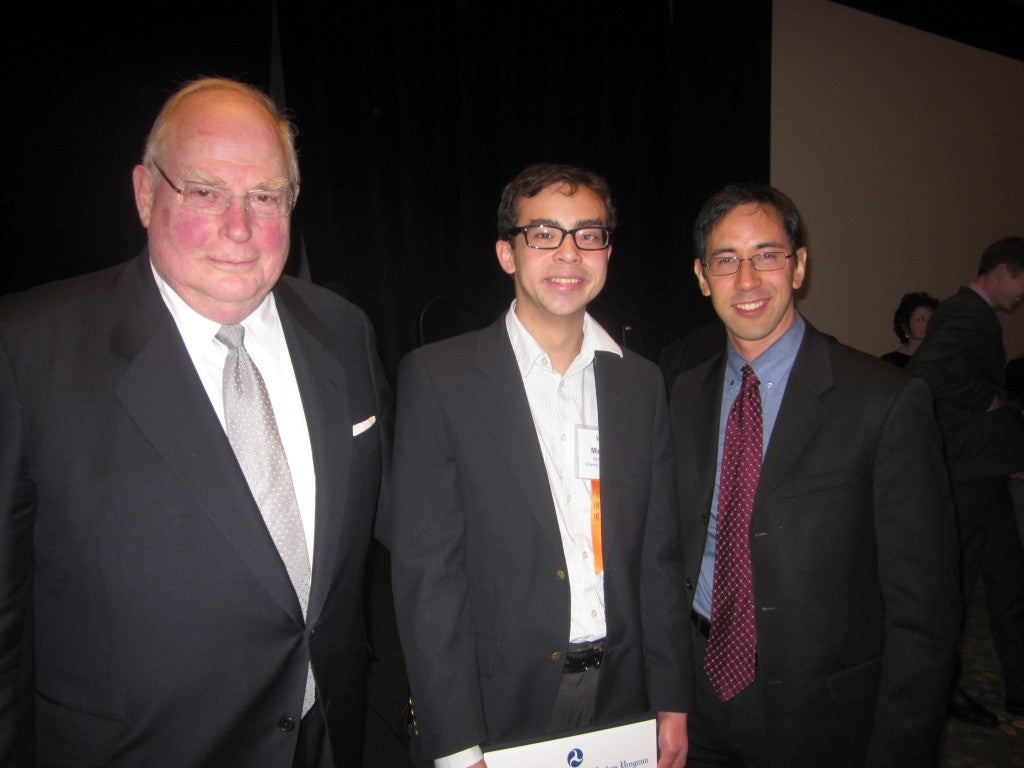 Photo of Michael Levin with award